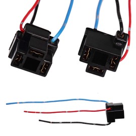 HUIQIAODS H4 Headlight Socket Lamp Connector Plug Wire Harness Adapter Pack of 2 (H4 Connector Plug)
