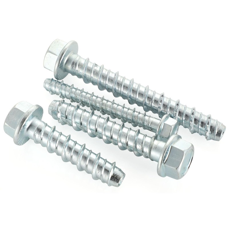 3/8" x 3" Concrete Screws, Zinc Plated Large Diameter Concrete