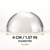 Clear Glass Half Ball Paperweight Magnifier, Crystal Dome Desk Decor