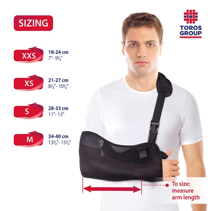 Arm Sling Breathable with Soft Padded Shoulder Strap Comfort Fit