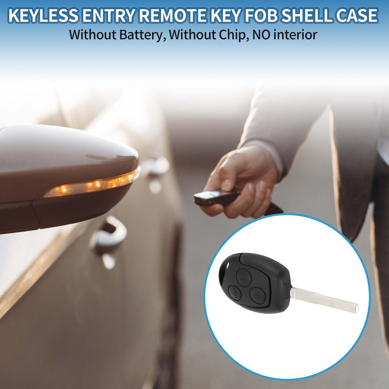 A ABSOPRO 3 Button Key Shell Keyless Entry Remote Key