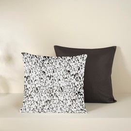 2 x Decorative Printed Cushion Covers 100% Cotton Satin