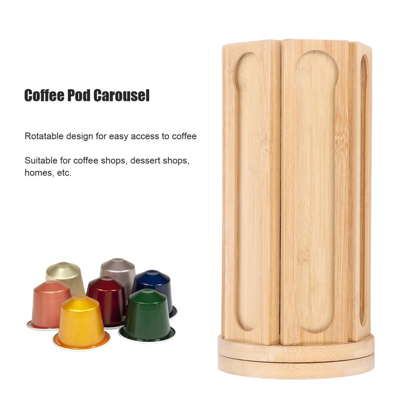 Rotatable Coffee Capsule Storage Rack 36 Grids Large Capacity Coffee