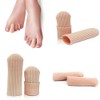 Makhry 4pcs Adjustable Cuttable Gel Toe and Finger Cap Lined