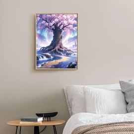 DIY 5D Diamond Painting Kits for Adults, Diamond Art Sacred Tree Diamond Painting Full Drill Crystal Craft Kits for Home Wall Decor Gifts, 12x16 Inch