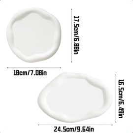 Jewellery Tray, Jewellery Tray, Ceramic Ring Bowl, Jewellery Plate, Unique Cloud Shape, Ring Plate, Cloud-shaped Ceramic Plate, for Rings, Earrings, Necklaces, Keys, Pack of 2