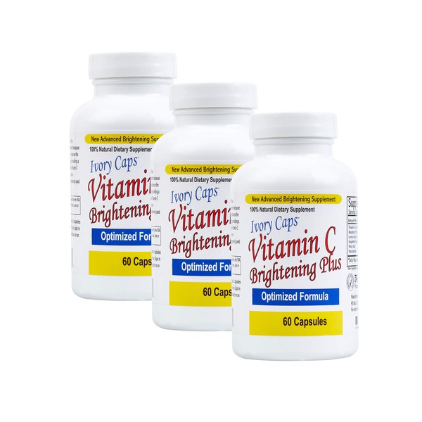 3 Pack - Ivory Caps Maximum Strength Vitamin C Brightening Plus 60 Caps