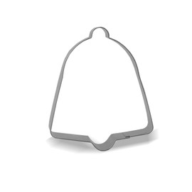 Keewah Christmas Bell Cookie Cutter, 4.7”, Stainless Steel