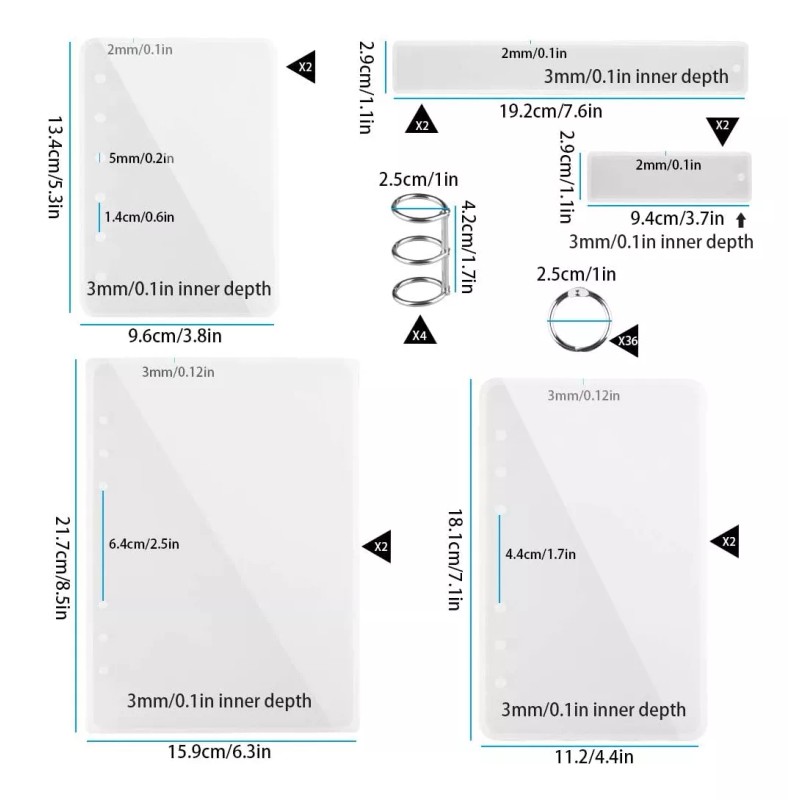 generic Moldes De Resina Para Tapas, 50 Unidades, Moldes Para