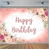 DSAQEFS45E Rose Gold Birthday Backdrop for Girls Women Happy Birthday