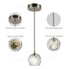 Kenolia Modern Crystal Pendant Light Fixtures, Single Raindrop Hanging Lamp,