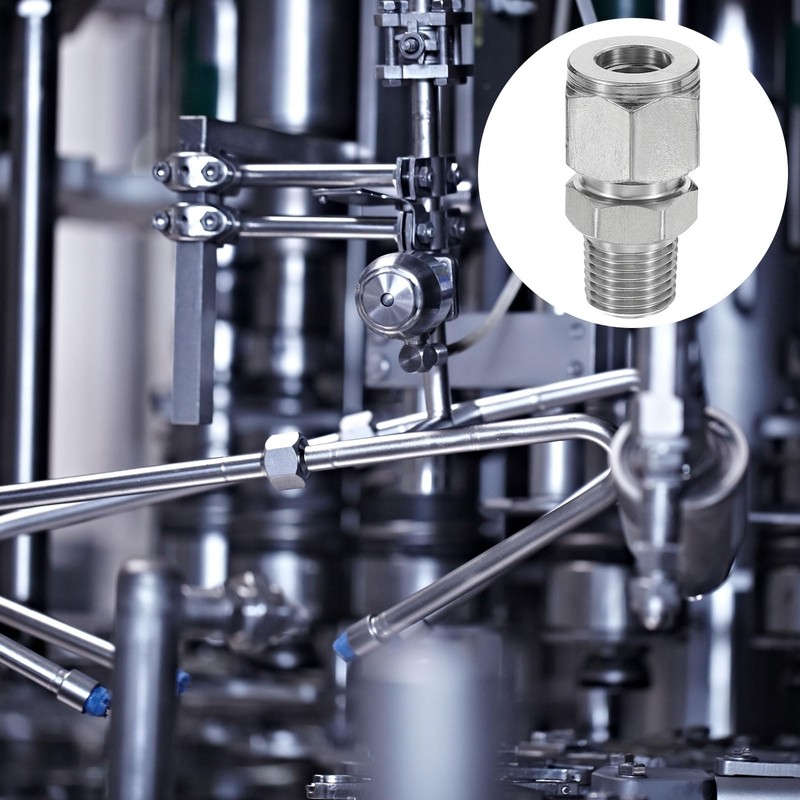 PATIKIL 1/4NPT x 10mm 304 Stainless Steel Compression Tube Fitting,