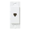 Lutron SC-PJ-SW Satin Colors Phone Jack, Snow
