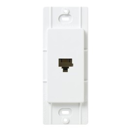 Lutron SC-PJ-SW Satin Colors Phone Jack, Snow