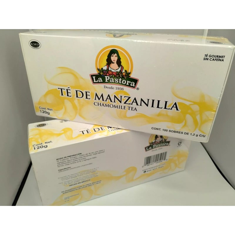 la pastora 2 cajas de te de manzanilla la pastora