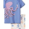 CALIDA Toddlers Kids 100% Organic Cotton Cuffed Pyjamas, persian jewel