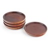 Final Touch Solid Wood Drink Coasters, Set of 4 Round