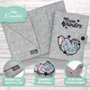 Emadele Mother Child Passport Cover Elephant 'Unser Kleines Wunder' Light
