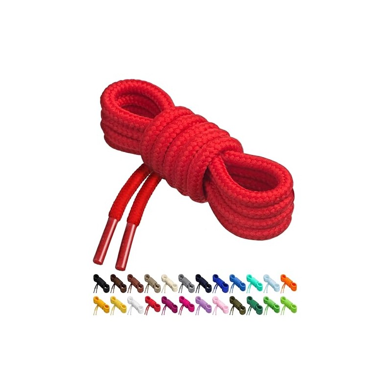 Birch Round Shoelaces 27 Colors 3/16" Thick Shoe Laces 4