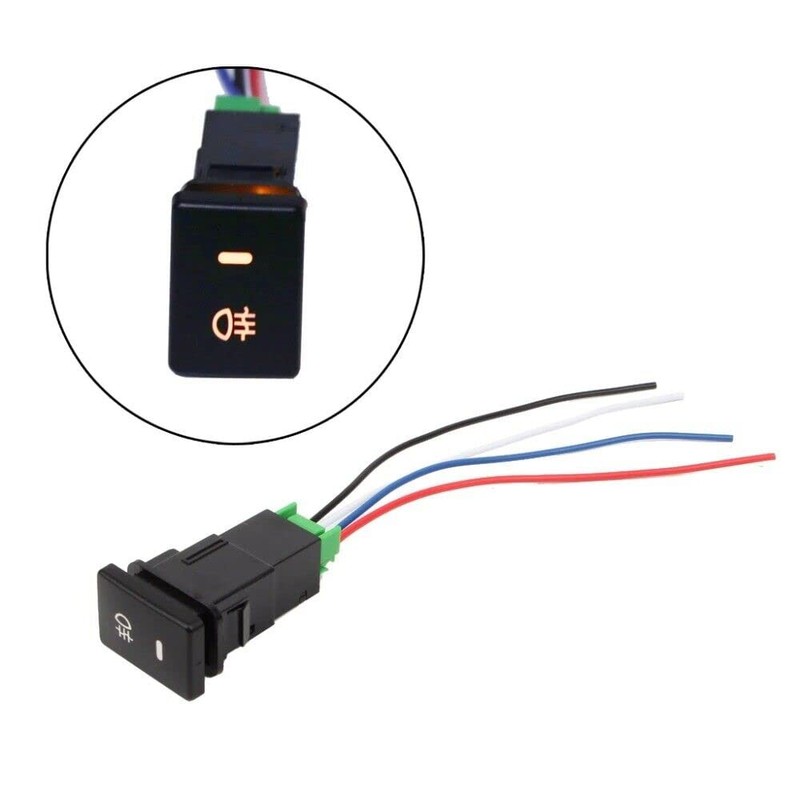 DC12V Front Fog light Push Switch 4 Wire Button For