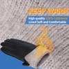 Women's Winter Leather Gloves Nappa Lambskin Gloves Warm Cashmere Lined,Black,M