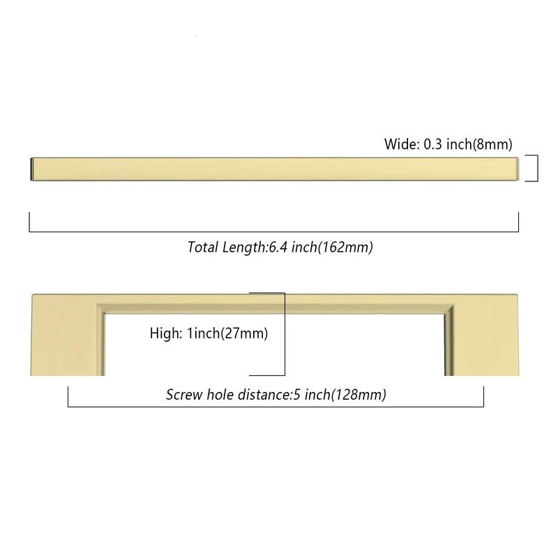 9BUILD 10 Pack Gold Cabinet Pulls 5 Inch Kitchen Cabinets
