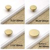10PCS Round Cabinet Single Hole Knob, Medium Brushed Brass Gold
