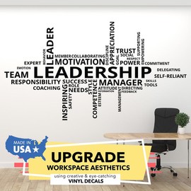 Generic Office Decals Peel & Stick - Wall Vinyl Stickers - Custom Motivational Inspirational Teamwork Team Building Spirit Corporate Business Creative Quotes - Room Décor DWOFF122