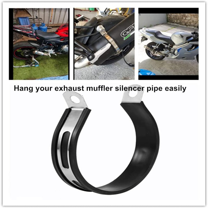 Silencer Pipe Bracket Hanger,Motorcycle Exhaust Muffler Pipe Bracket Silencer Hanger