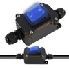 Jecdfs Inline Cable Switch Waterproof Rocker Switch DPST 20A-12VDC/16A-24VDC/20A-125VAC/16A-250VAC IP66