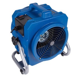 BlueDri Portable 1/5 HP, 870 CFM Mini Axial Air Mover Fan with Wall Mount Option for Water Damage, Drying and Ventilation, Blue, MA-870, Small