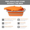 Large Collapsible BBQ Prep Tub with Locking Lid, Basket for
