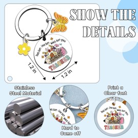 Teacher Gifts Teacher Keychain Teacher Appreciation Gifts Thank You Gifts Thanksgiving Gifts for Teachers Butterfly Key Chain Teacher Valentine Gift Daycare Teacher Gifts Flower Keychain