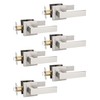 Tinewa 6 Pack Brushed Nickel Passage Door Levers Interior Door
