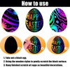 AUXHCYL 30Pcs Easter Scratch Art, Egg Decorations Papers,Easter Crafts for