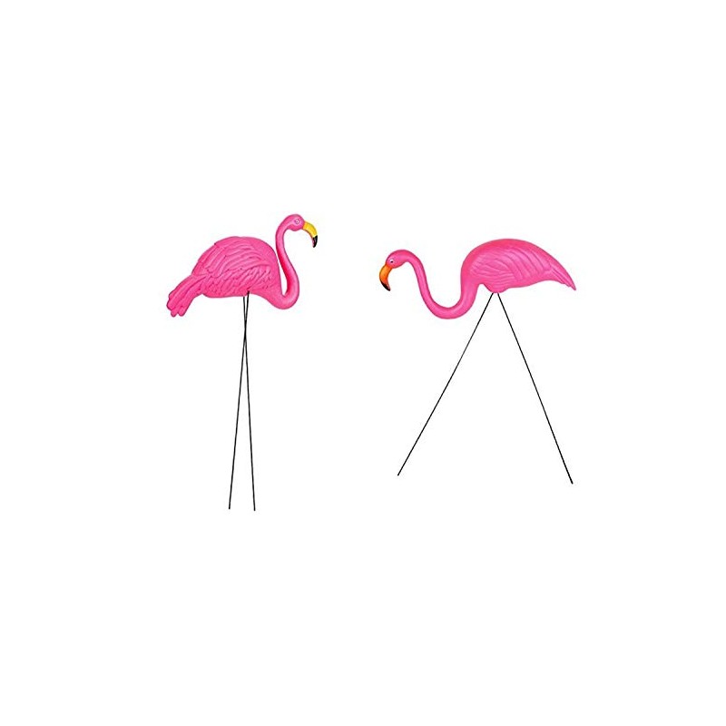 Rhode Island Novelty 34 Inch Pink Flamingo Yard Ornaments, Set