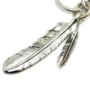 [Silver One] 2 Feather Native Series Keychain Men's Ma [Antique