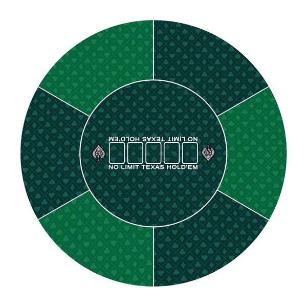 LERYG Round Poker Mat,39/47/55/63 inch 6-10 Person Texas Poker Rubber