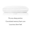Malouf Convolution Gelled Microfiber with Convoluted Memory Foam Pillow -