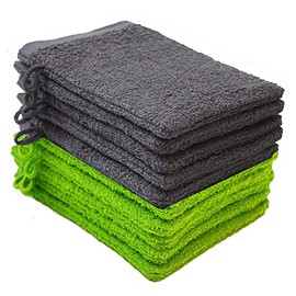NatureMark NM-HT0829 Terry wash cloths, pack of 10, size 15 x 21 cm, 100% cotton.