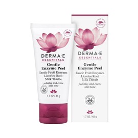 Derma E Gentle Enzyme Peel - Brightening Exfoliating Mask Natural Chemicals with Papaya Milk Thistle Licorice Root Resurfaces, Smooths, and Revitalizes Facial Skin 1.7 Ounce 1.7 Ounce / 더마 에 젠틀 효소 필 - 브라이트닝 각질 제거 마스크 파파야 밀크 시슬 감초 뿌리가 함유된 천연 화학 얼굴 피부를 다시 표면화하고 매끄럽게 하며 활력을 되찾아주는 1.7온스 1.7 Ounce