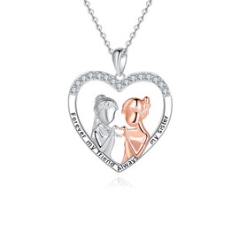 Sister Pendant Necklace Jewelry Gifts from Sister Sterling Silver Sister Necklace Jewelry Birthday Gifts for Friend Sister Female Women