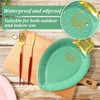 40 Pcs Christmas Paper Plate Disposable Plates Boho Gold Foil