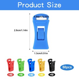 50 Sock Clips for Washing Machine, Colourful Dryer, Windproof Sock Clips, Washing Machine, with Hooks, Sock Clips for Washing Machine, Suitable for Thick Socks, Sock Stands, Sock Washing Organiser