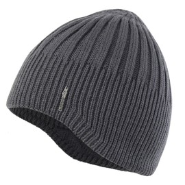 Home Prefer Boys Toddler Knit Beanie Winter Warm Skull Hat Ears Covers Gray