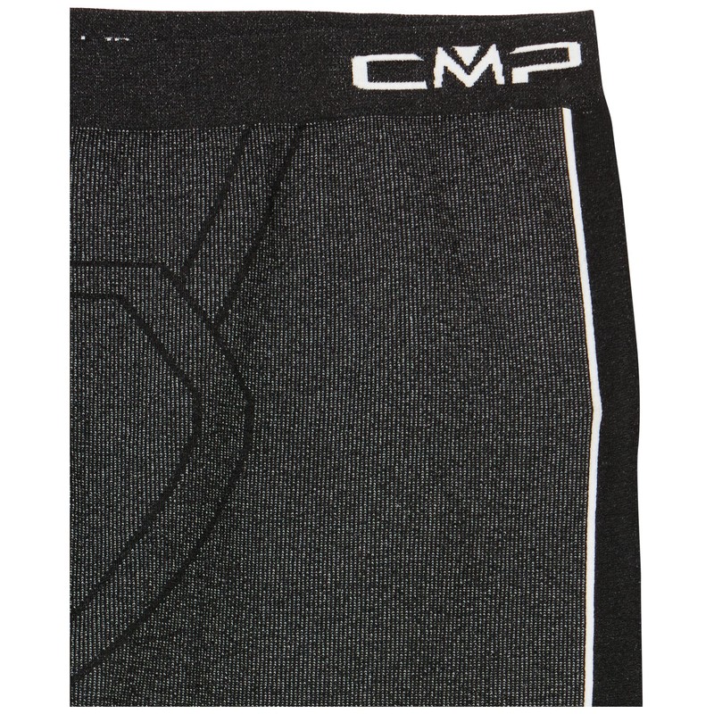 CMP - Pantaloni lunghi senza cuciture da uomo, Nero, M/L