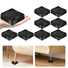 shouwuhho 8 Pack Furniture Risers Adjustable Bed Risers Heavy Duty Lifts Height 1"
