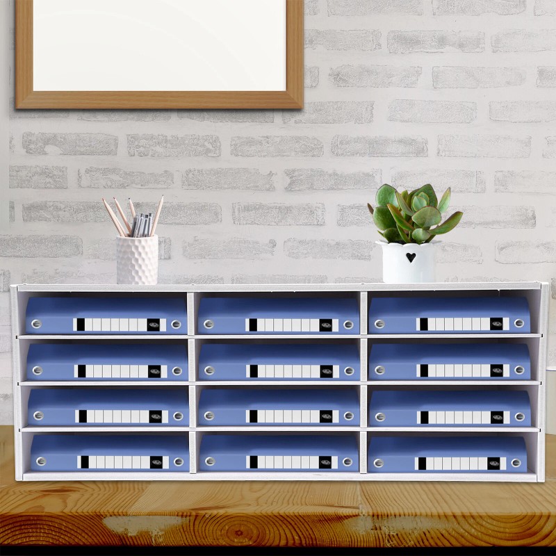 N/A 4-Tier Mail Sorter Organizer Countertop Literature Student Mailbox for