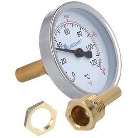 Lantelme Smoker Thermometer 120 °C Degree Stainless Steel with Brass Mounting Nut Analogue Thermometer for Smoking Fish Meat for Smoker Smoker Oven Smoker Barrel Smoker Grill Smoker Cabinet (5 cm)