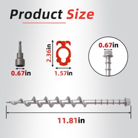 GarfatolRv Ground Anchors Aluminum Tent Stakes Heavy Duty Tent Anchors for Swing Set Anchors Screw in kit for Securing Animals,Tents, Canopies, Sheds,Amusement Facilities,Swing Sets Outdoor-18 Packs